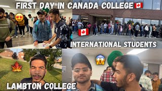 FIRST DAY AT CANADIAN COLLEGE🇨🇦  LAMBTON COLLEGE🍁  canada college vlog  INTERNATIONAL STUDENTS [upl. by Eisned]