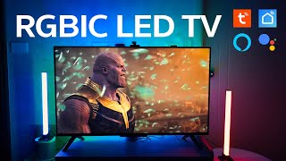 รีวิวไฟ LED TV Ambient light เปลี่ยนสีตามทีวี RGBIC Light bar ติดตั้งง่ายรองรับ Alexa Google [upl. by Nailij]