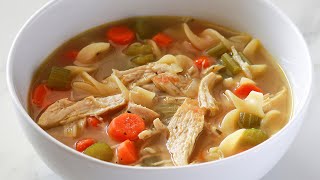 Chicken Noodle Soup Recipe  How to make Homemade Chicken Noodle Soup [upl. by Atiroc]