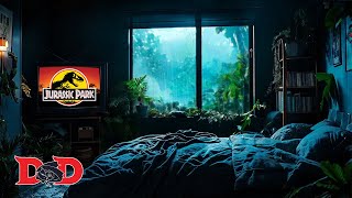 Jurassic Jungle  10 hours of Thunderstorms Jungle Noises amp Jurassic Park Sega [upl. by Winnah]