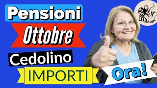 PENSIONI OTTOBRE 👉 ARRIVANO❗️CEDOLINO e IMPORTI in ANTEPRIMA‼️ Verifica ORA 🔎 [upl. by Thetos]