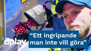 Tunnelbanan  Tårögd ordningsvakt efter omhändertagande av mycket påverkad kvinna med litet barn [upl. by Pears]