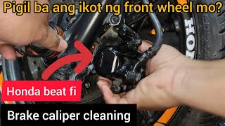 HONDA BEAT FI quotBRAKE CALIPER CLEANINGquot TUTORIAL 2022 [upl. by Audi25]