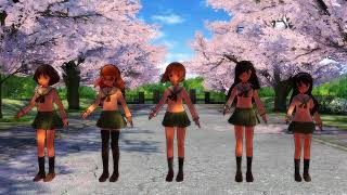 MMD Und Girls Panzer Anglerfish Dance Full Ver [upl. by Nnaillek570]