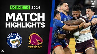 NRL 2024  Eels v Broncos  Match Highlights [upl. by Eisaj]