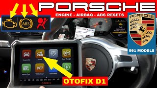 Porsche 991 Engine Airbag amp ABS DiagnoseReset with OTOFIX D1 [upl. by Frangos]