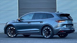 Skoda NEW Enyaq Sportline 2023 IV80 in 4K Graphite Grey 21 Inch Betra Walk Around amp Detail inside [upl. by Agiaf760]