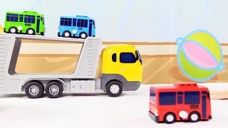 Kinderfilm auf Deutsch Tayo spielt mit Fahrzeugtransporter [upl. by Kiah314]