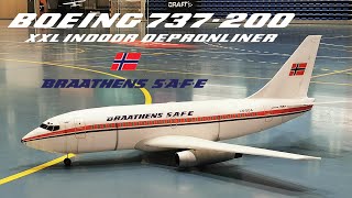 Boeing 737200 Depron Indoor Airliner  Tribute to Braathen SAFE [upl. by Saito]