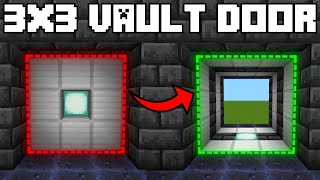 🦅 Minecraft Bedrock 120  DOUBLE SIDED 3x3 VAULT DOOR TUTORIAL [upl. by Sulohcin]