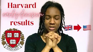 DID I GET INTO HARVARD  Early Decision Results Reaction UK Student [upl. by Yruoc]