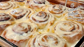 🔴¡Como Hacer unos Deliciosos Roles de Canela Caseros 👌Cinnamon Rolls🔥El sabor latino [upl. by Yuri]