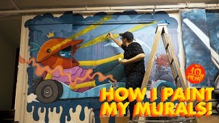 How I Paint Murals  Mural Tutorial Video [upl. by Sinnod677]