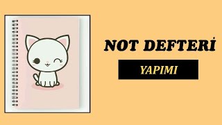 Kolay Not Defteri Yapımı  sevimli not defteri kendin yap dıy [upl. by Osswald]