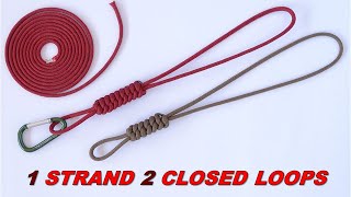 Single Strand 2 Closed Loops  Make a West Country Whipping Paracord Lanyard  Key Fob  DIY CBYS [upl. by Kirshbaum65]