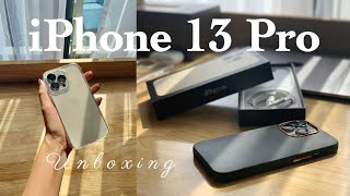 UNBOXING  iPhone 13 Pro Gold  Accessories  Camera test 💛 [upl. by Sumahs]