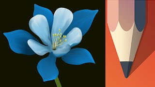 How to paint a flower with Autodesk Sketchbook Mobile [upl. by Oigaib]