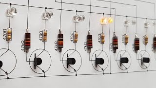 10Kanal LED Lauflicht mit CMOS IC 4017  4069 [upl. by Anujra268]