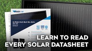 How to read datasheet of a solar panel — Beginner’s guide [upl. by Odareg]