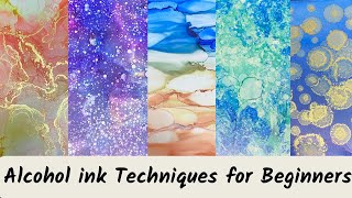 5 Easy Alcohol Ink Abstract Art Techniques for Beginners [upl. by Galloway]