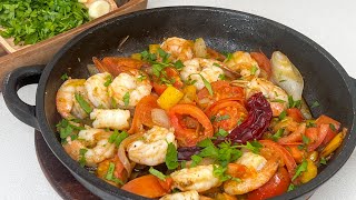 🦐 Garnelen mit Knoblauch und scharfem Chili 🌶 Wie man Shrimps in 5 Minuten köstlich macht [upl. by Ailgna]