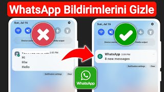 Bildirim çubuğunda WhatsApp mesaj içeriği nasıl gizlenir  Whatsapp Bildirimini Gizle [upl. by Eentrok512]