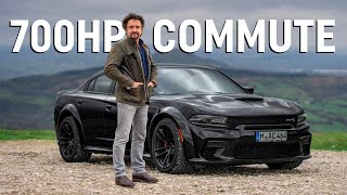 Richard Hammond commutes to work in our new 700hp Dodge Charger Hellcat [upl. by Enniroc]