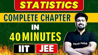 STATISTICS in 40 minutes  Complete Chapter for JEE MainAdvanced [upl. by Harshman]