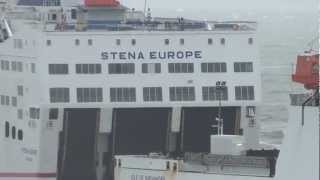 Stena Line and Irish Ferries in stormy weather [upl. by Honoria]