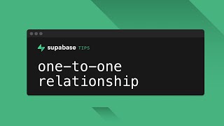 How to create a onetoone relationship inside the Supabase dashboard [upl. by Nelhsa]