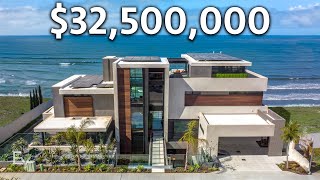 Touring a 325 Million Oceanfront California Modern Mansion [upl. by Nnaihs]