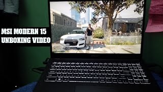 Msi Modern 15 156 inch  Laptop unboxing video msi [upl. by Otit]