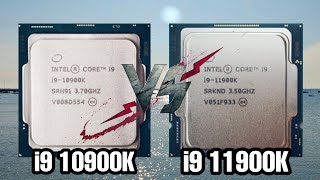 Intel core i9 10900k vs Intel core i9 11900k Gaming Comparison Graphs slideshow [upl. by Assereht840]