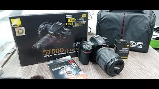 Nikon D7500 kit DSLR camera  unboxing new model D7500 DSLR Camera [upl. by Arracahs]