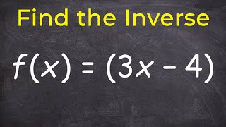 Finding the inverse of a function [upl. by Ahsienod]