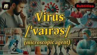 n Virus meaning microscopic agent with 5 examples [upl. by Amorette]