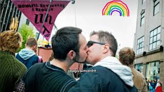 Gay Kissing Lgbt Pride Parade Norway 🇳🇴 Norge Bergen [upl. by Constancy640]