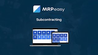 MRPeasy Demo  Subcontractor Management [upl. by Ruperta]