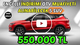 ENGELLİ İNDİRİMİYLE ALINABİLECEK ÖTV MUAF 5 SUV [upl. by Martha479]