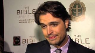 Diogo Morgado Interview at quotThe Bible Experiencequot in New York  ScreenSlam [upl. by Ainit]