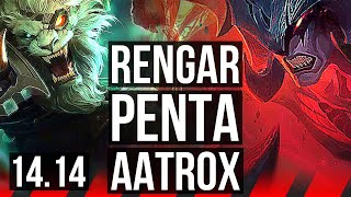 RENGAR vs AATROX TOP  Penta 600 games 1234  NA Master  1414 [upl. by Roy]