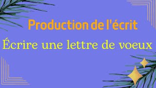 rédiger une lettre de voeux 👍 [upl. by Illah]