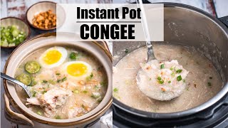 Instant Pot Congee  Arroz Caldo Recipe  35 mins from start to finish  Riverten Kitchen [upl. by Sueahccaz]