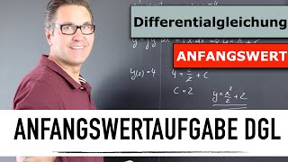 Lösen einer Differentialgleichung durch Anfangswerte  Anfangswertaufgabe  DGL [upl. by Aiynat]