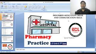 Prescribed Medication Order and Communication skill of Pharmacist  L5 Unit3 Pharmacy Practice 7th [upl. by Kcirdahc187]