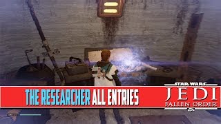 Jedi Fallen Order All The Researcher Entries Locations Bogano [upl. by Dnomrej]