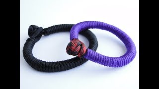 How to Make a „Common Whipping“ Knot Paracord Survival Bracelet Diamond Knot and Loop Closure [upl. by Naud]