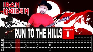 【IRON MAIDEN】 Run To The Hills  cover by Masuka  LESSON  GUITAR TAB [upl. by Enelyk476]