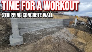 See What it Takes to Strip 212s From Concrete Retaining Wall [upl. by Ranson]