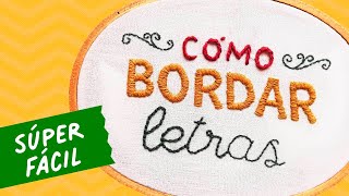 Puntos BÁSICOS para BORDAR LETRAS🧵 A Mano ✋  PASO A PASO [upl. by Tterrej]